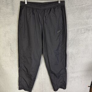 Adidas Pants Mens Large Black Elastic Waist Track Pants‎ Stripe Ankle Zip